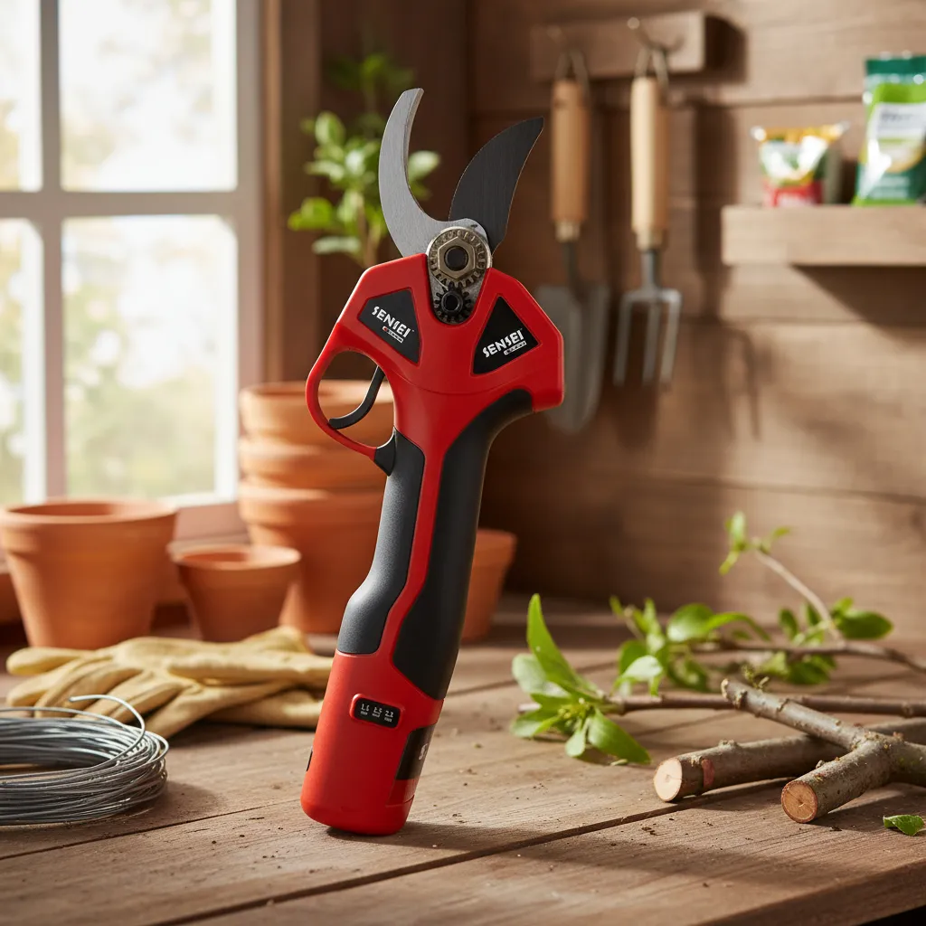 Tijera Inalámbrica A Batería Sensei Ep-25 7,2v Roja Poda Rojo